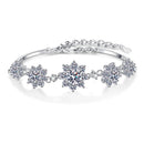 Bracelet Fleur en Moissanite 2.6CT en Argent 925