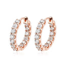 Créoles Moissanite 2mm D VVS1 pour Femme en Argent S925 Plaqué Or Blanc 18K