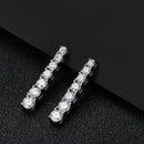Boucles Pendantes Moissanite D VVS1 en Argent S925 Plaqué Or Blanc 18K avec GRA