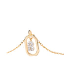 Collier Pendentif Lettre A–Z Plaqué Or 18K en Argent 925