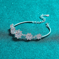 Bracelet Fleur en Moissanite 2.6CT en Argent 925