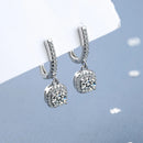 Boucles d’Oreilles Huggie 2CT en Moissanite Diamant de Laboratoire