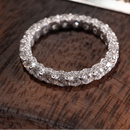 Bague Transparente Moissanite en Argent 925