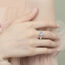 Bague Nœud en Argent S925 avec Moissanite 1ct et