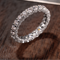 Bague Transparente Moissanite en Argent 925