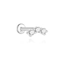 Boucles d’Oreilles Moissanite en Argent 925 à Dos Plat pour Femme