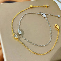 Bracelet Solitaire Moissanite pour Femme Coupe Poire Marquise Cœur