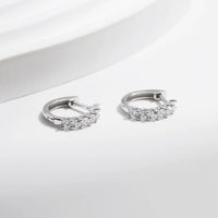 Petites Boucles Moissanite Couleur D en Argent 925 pour Femme