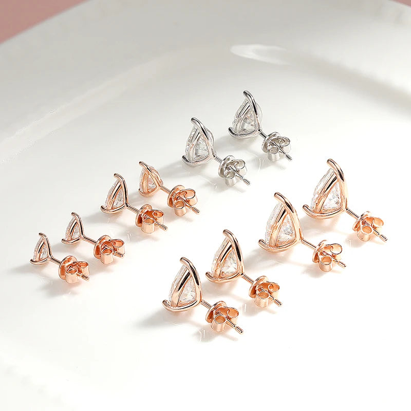 Boucles Moissanite Poire 0.5CT 1CT en Argent 925 Or 18K