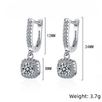 Boucles d’Oreilles Huggie 2CT en Moissanite Diamant de Laboratoire