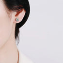 Boucles d’Oreilles Moissanite Couleur D à Vis en Argent 925