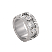 Bague Rotative Engrenage Céleste - S925