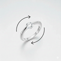 Bague Étoile Filante Rotative — Le Geste Apaisant