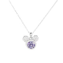 Collier Mickey Plein Moissanite en Argent 925