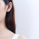 Boucles d’Oreilles Chat en Argent 925 avec Moissanite