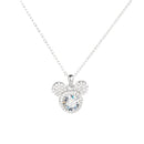 Collier Mickey Plein Moissanite en Argent 925