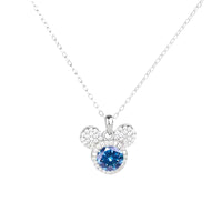 Collier Mickey Plein Moissanite en Argent 925