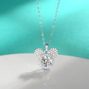 Collier Mickey Plein Moissanite en Argent 925