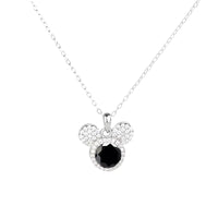 Collier Mickey Plein Moissanite en Argent 925