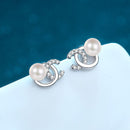 Boucles d’Oreilles Perles & Moissanite Style CC en Argent 925