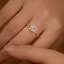 Bague Feuille 1CT Moissanite en Argent 925