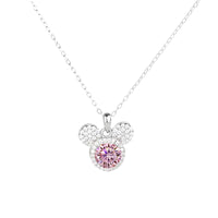 Collier Mickey Plein Moissanite en Argent 925