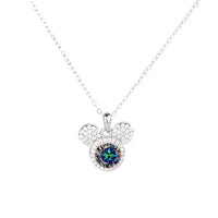Collier Mickey Plein Moissanite en Argent 925