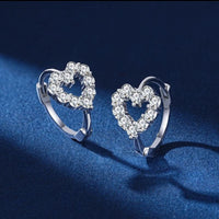 Créoles Moissanite Plaqué Or 18K en Argent 925