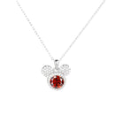 Collier Mickey Plein Moissanite en Argent 925